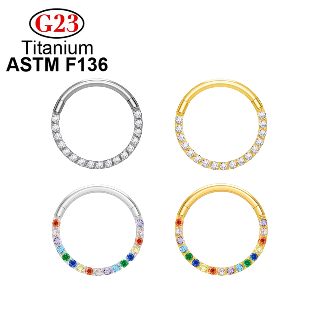 Septum Clicker Ring - ASTM F136 G23 Titanyum 16G/18G Burun