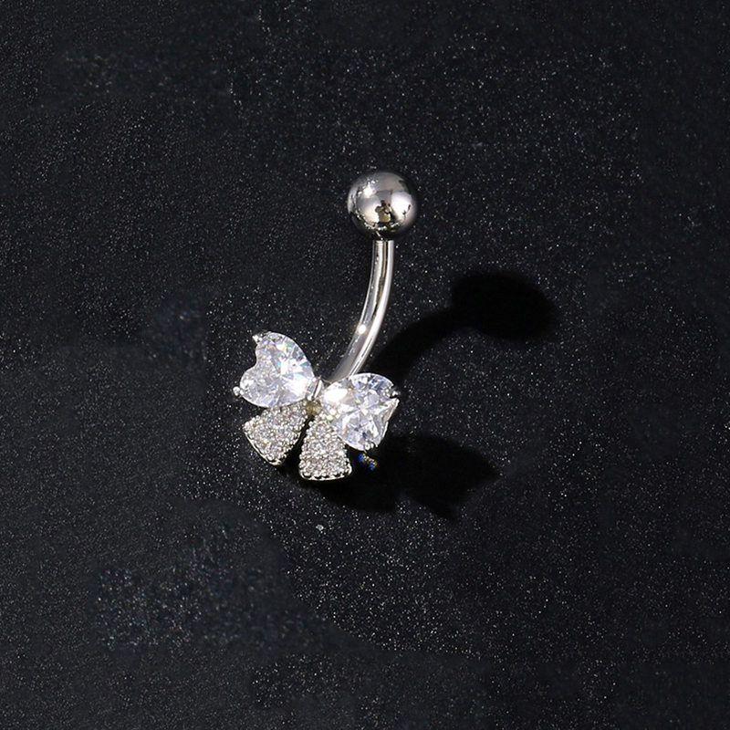 Body Jewelry And Piercing - 1 adet paslanmaz çelik kelebek çiçek