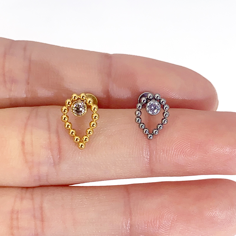 Body Jewelry Amazon - 1 adet G23 titanyum 16G kaynaklı