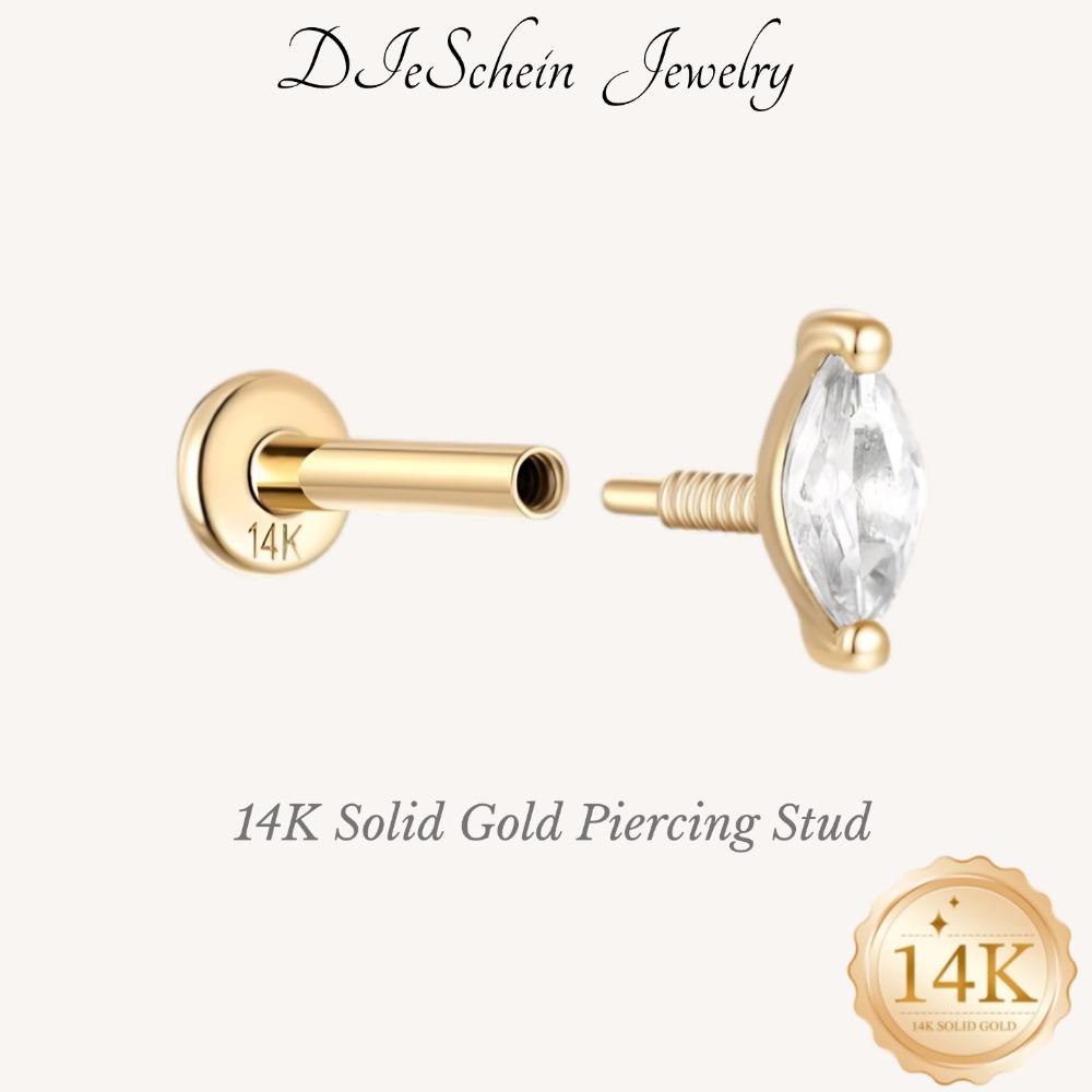 Septum Clicker Ring - DIeSchein 14K Masif Altın Kıkırdak Küpesi