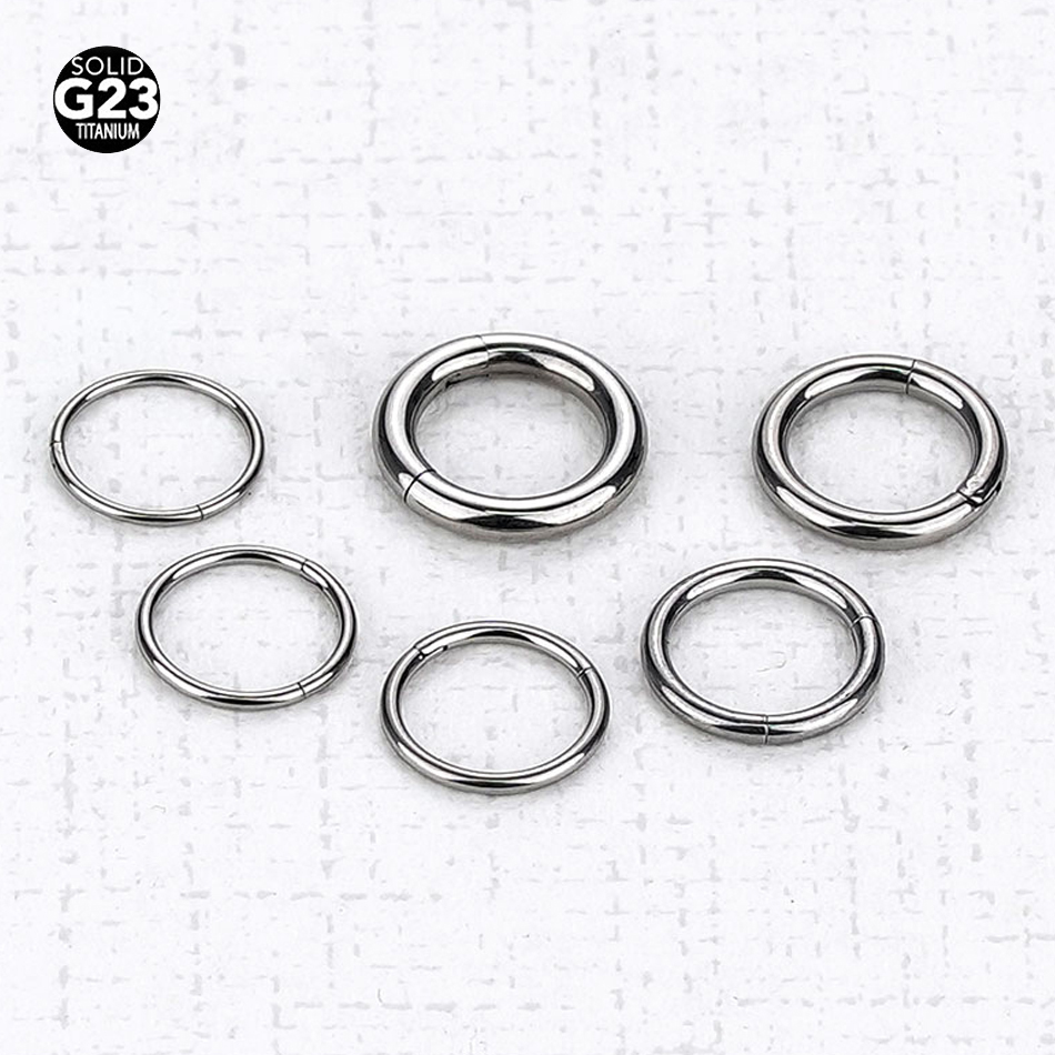 Septum Clicker Ring - 1 adet G23 titanyum menteşeli Segment