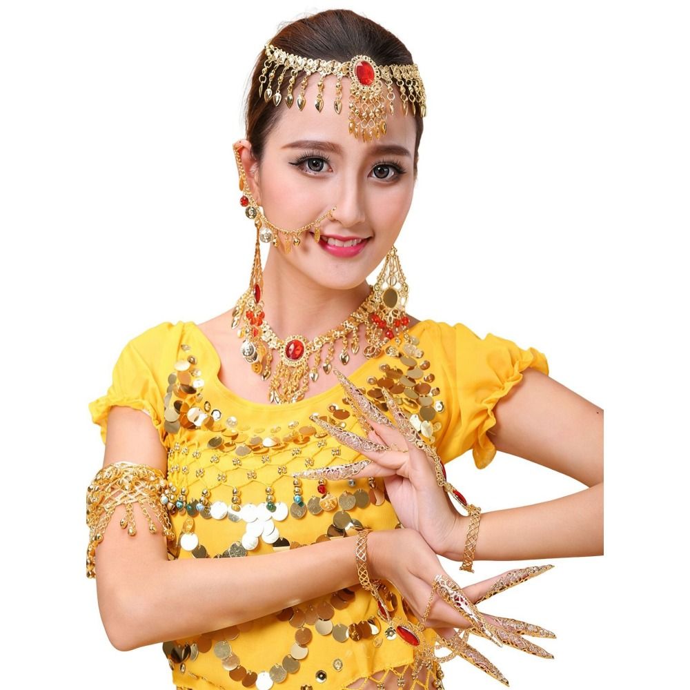 Body Jewelry Indian - Bohem Tarzı Pul Payetli Baş Zinciri