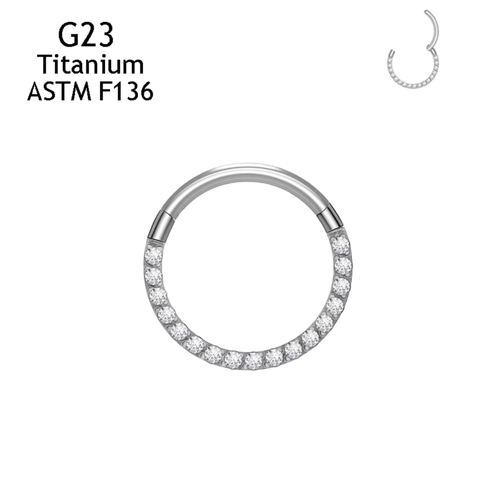 ASTM F136 G23 Titanyum 16G/18G - Septum Clicker Ring incelemesi ve fiyatı