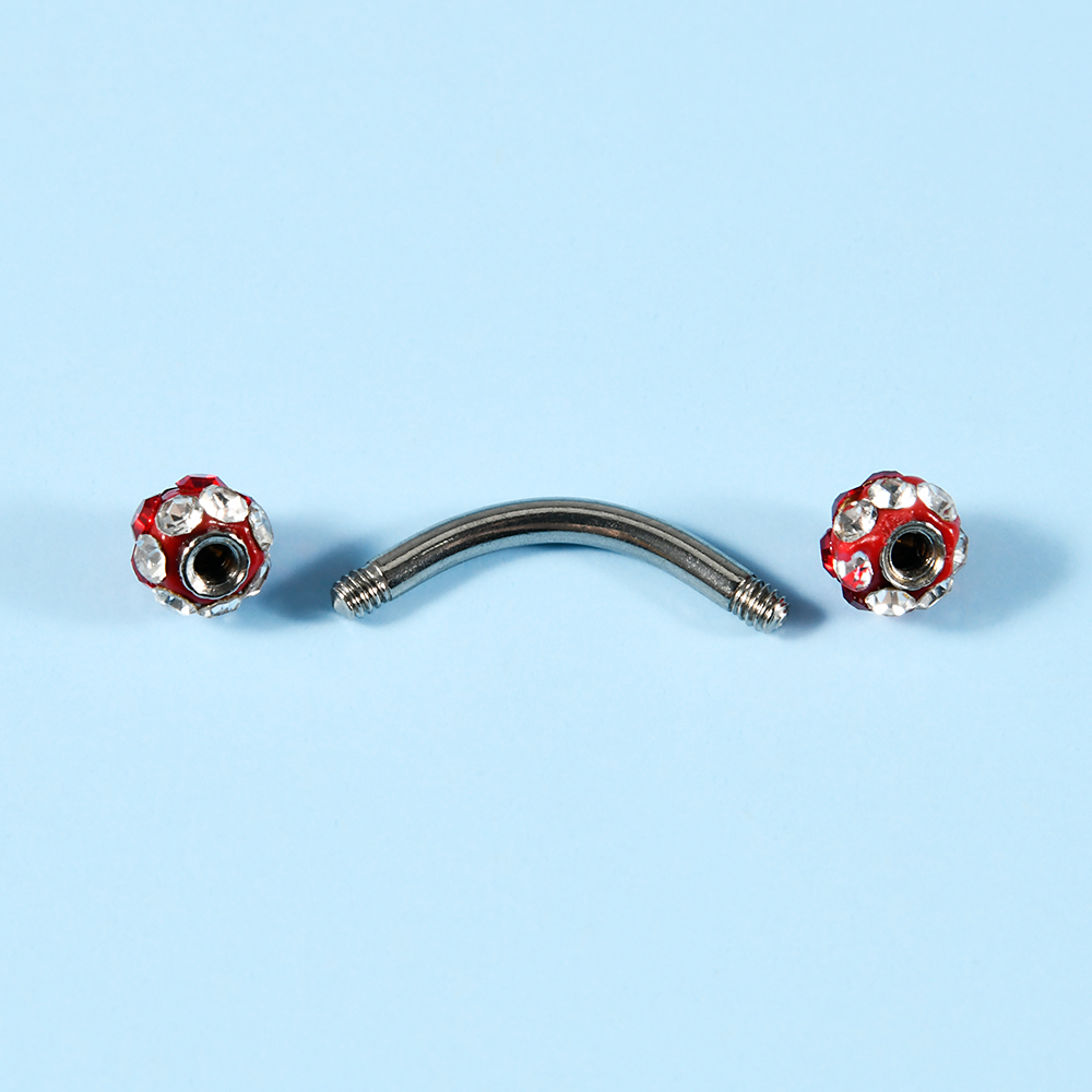 1/5/7 adet cerrahi çelik Rhine - Eyebrow Curved Barbell incelemesi ve fiyatı