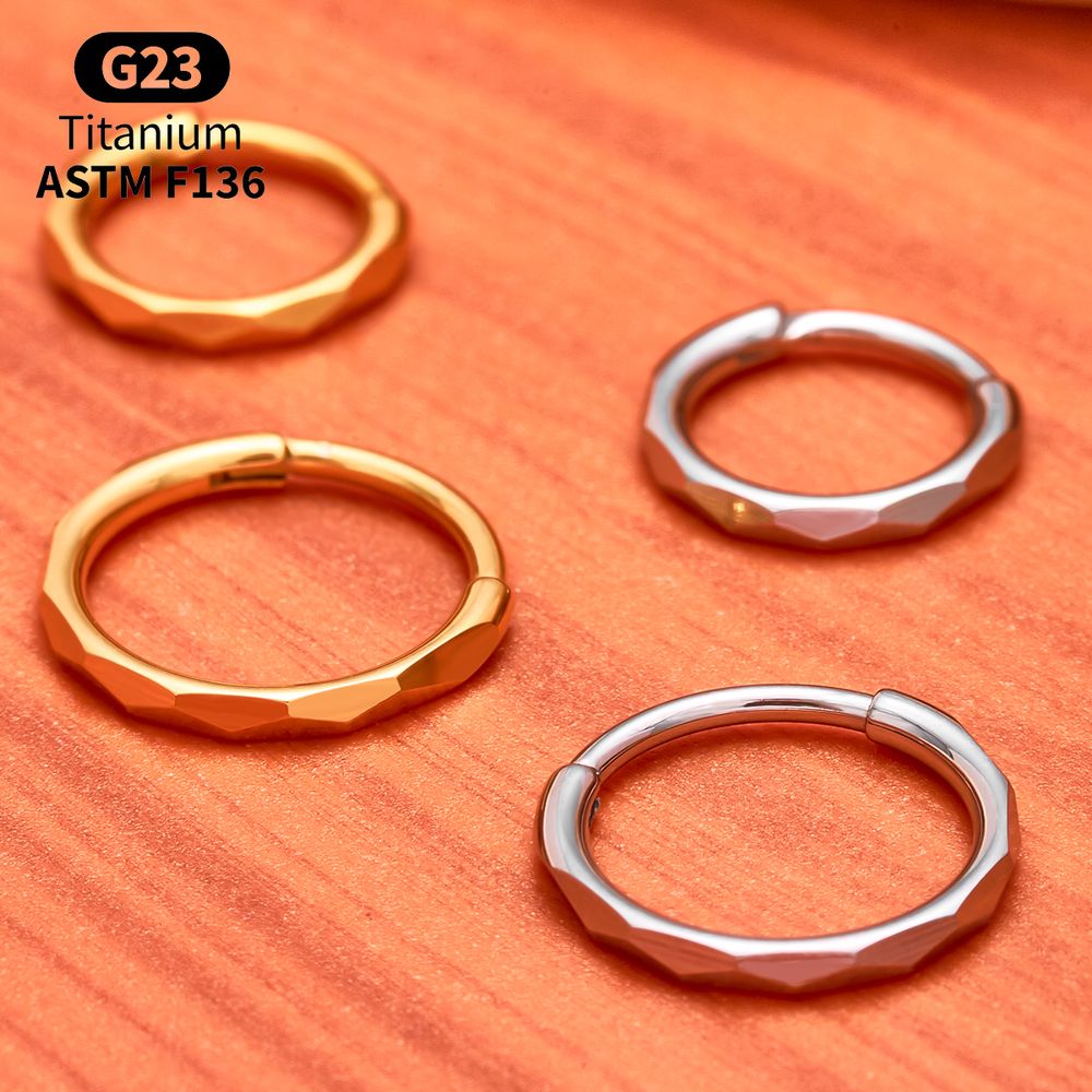 G23 Titanyum Fasetli CZ Taşlı  - Septum Clicker Ring incelemesi ve fiyatı