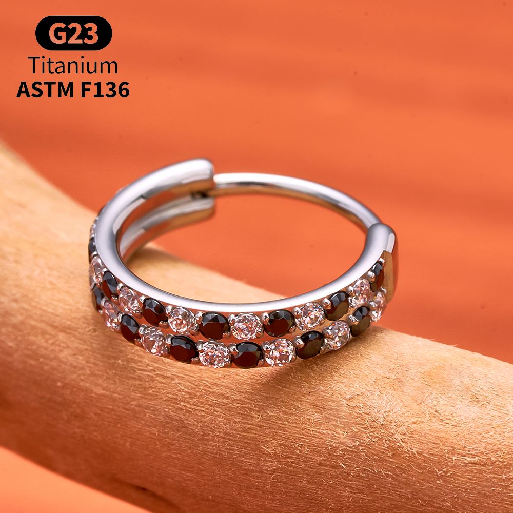 G23 Titanyum Fasetli CZ Taşlı  - Septum Clicker Ring incelemesi ve fiyatı