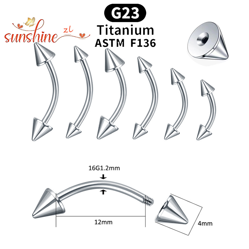 1 adet G23 titanyum başak kavi - Eyebrow Curved Barbell incelemesi ve fiyatı