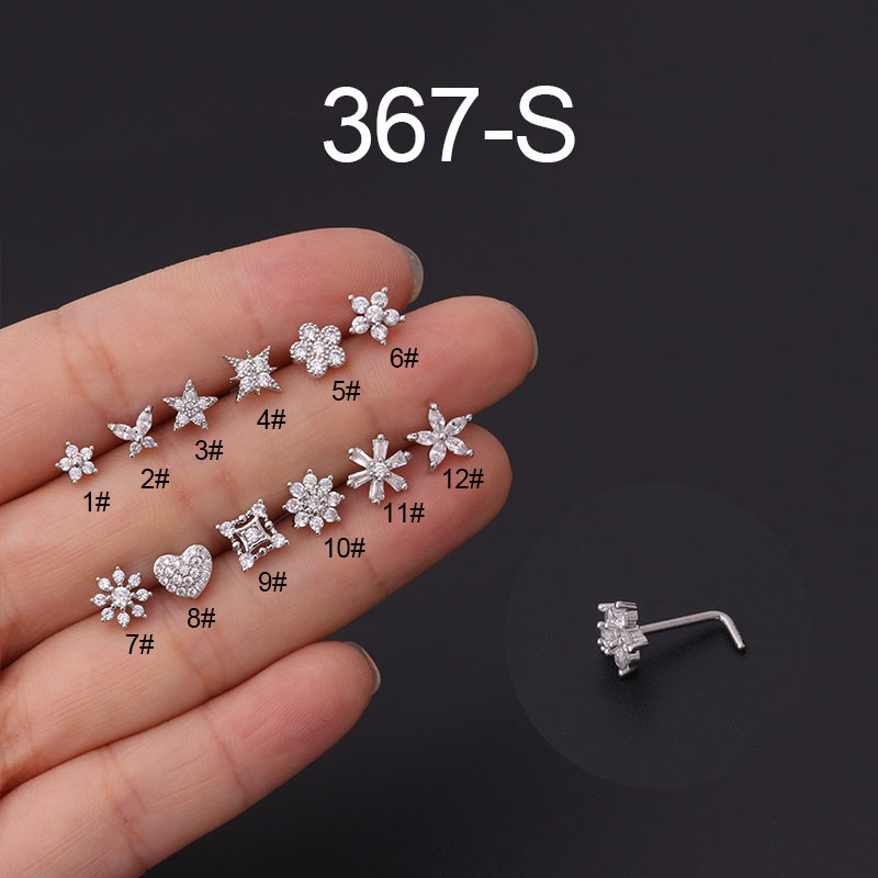 1 adet L şekilli burun çıtçıt  - Body Jewelry Indian incelemesi ve fiyatı