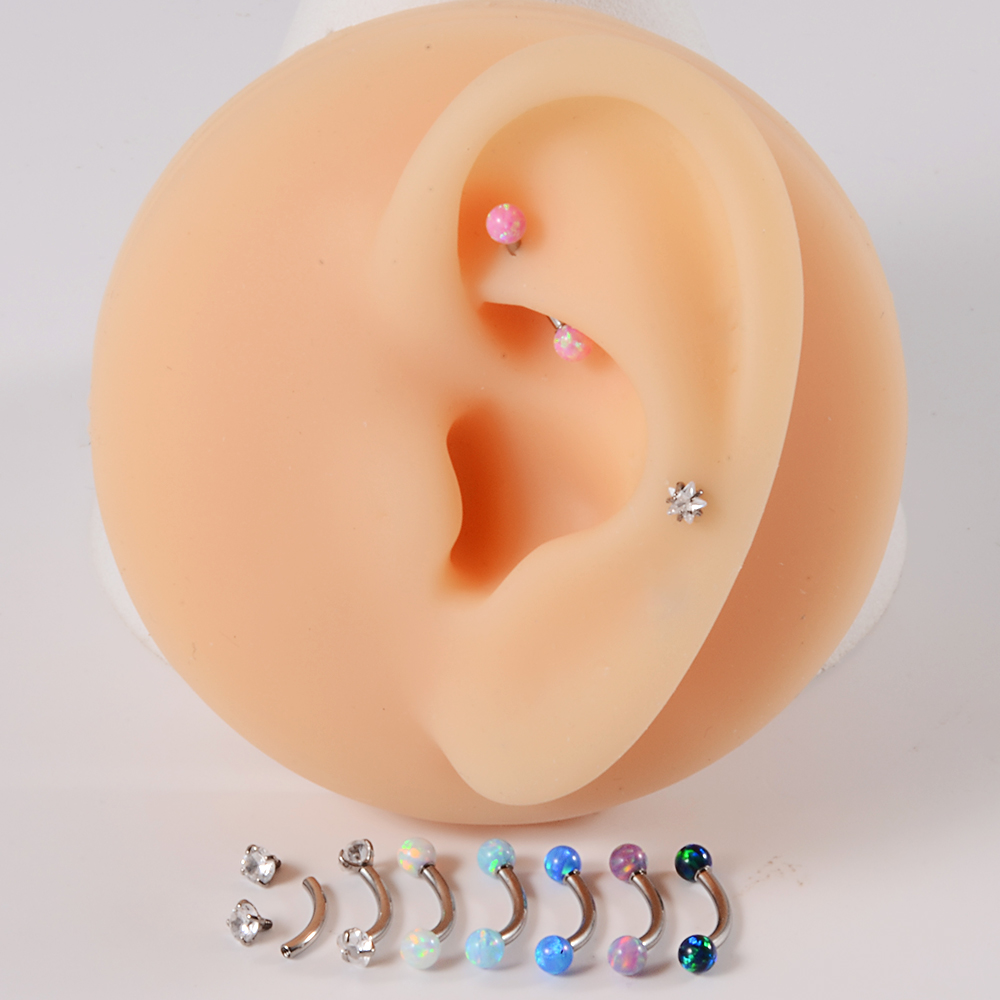 1 adet G23 titanyum CZ dahili  - Eyebrow Curved Barbell incelemesi ve fiyatı