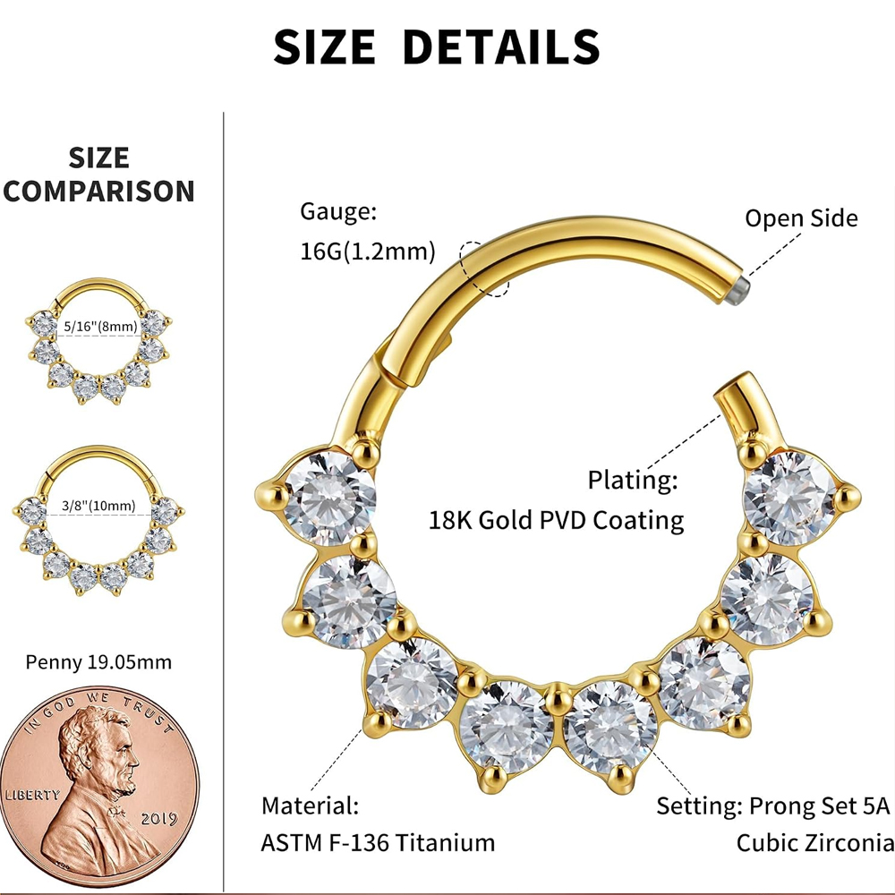 1 Adet G23 Titanyum Segment Me - Septum Clicker Ring incelemesi ve fiyatı