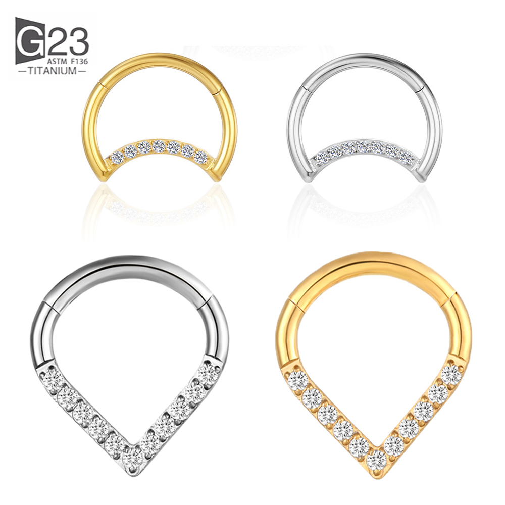 F136 Titanyum Menteşeli Gözyaş - Septum Clicker Ring incelemesi ve fiyatı