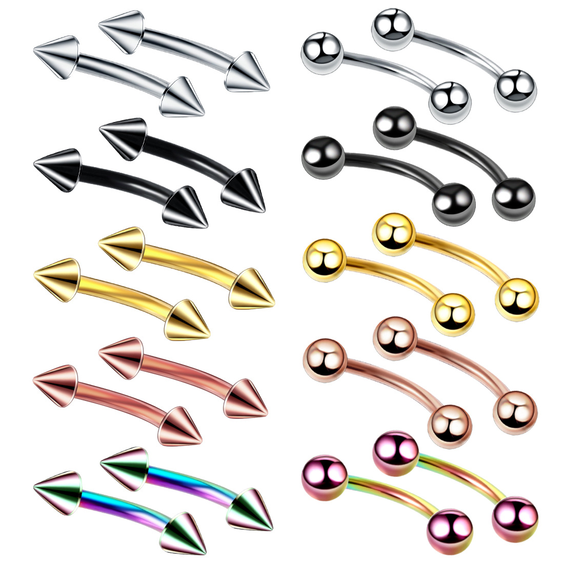 20 adet/takım çelik kaş muz Pi - Eyebrow Curved Barbell incelemesi ve fiyatı