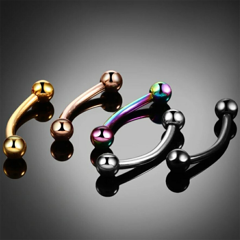 20 adet/takım çelik kaş muz Pi - Eyebrow Curved Barbell incelemesi ve fiyatı