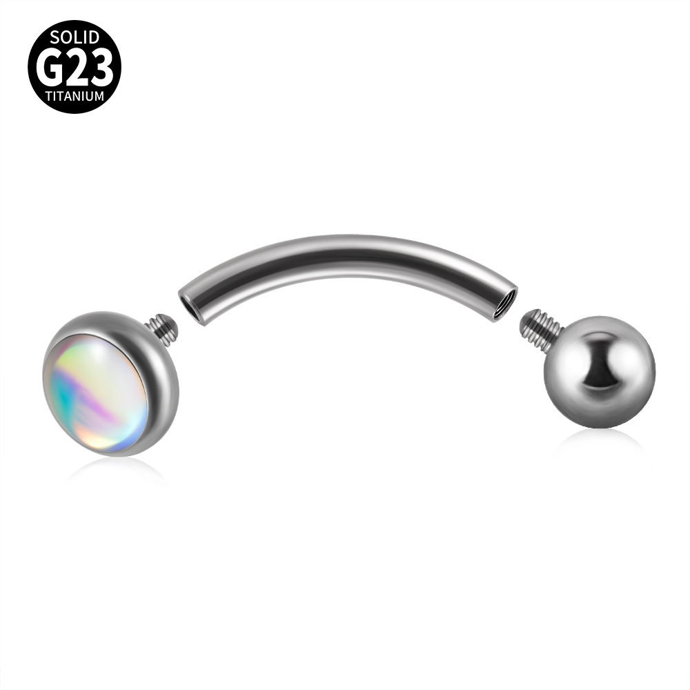 1 adet G23 titanyum 16G flaş G - Eyebrow Curved Barbell incelemesi ve fiyatı