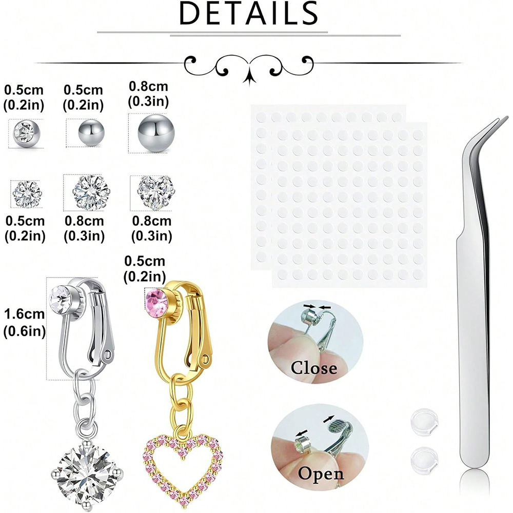 Altın Renkli Sahte Göbek Pierc - Body Jewelry And Piercing incelemesi ve fiyatı
