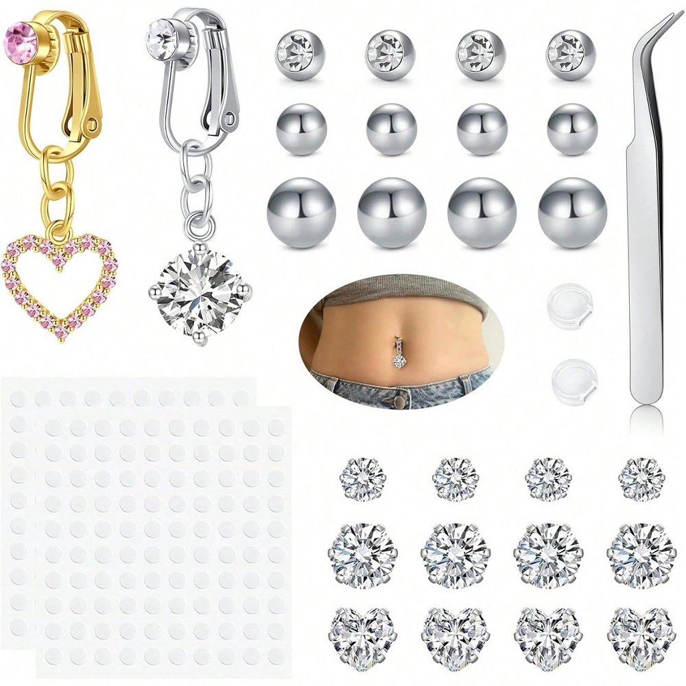 Altın Renkli Sahte Göbek Pierc - Body Jewelry And Piercing incelemesi ve fiyatı