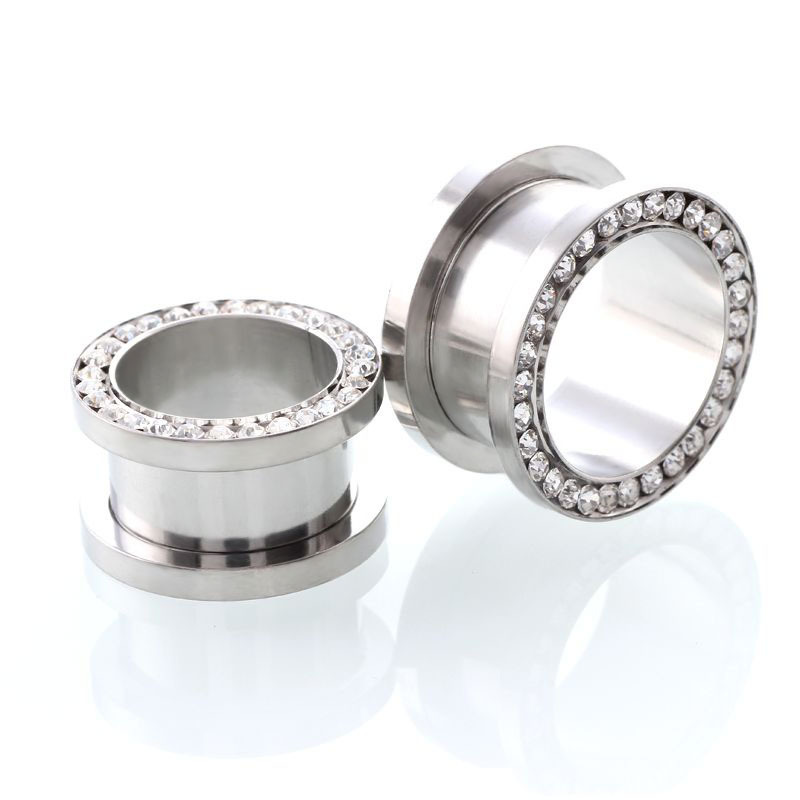 2 adet/grup Kristal Kulak Tüne - Body Jewelry Ear Gauges incelemesi ve fiyatı