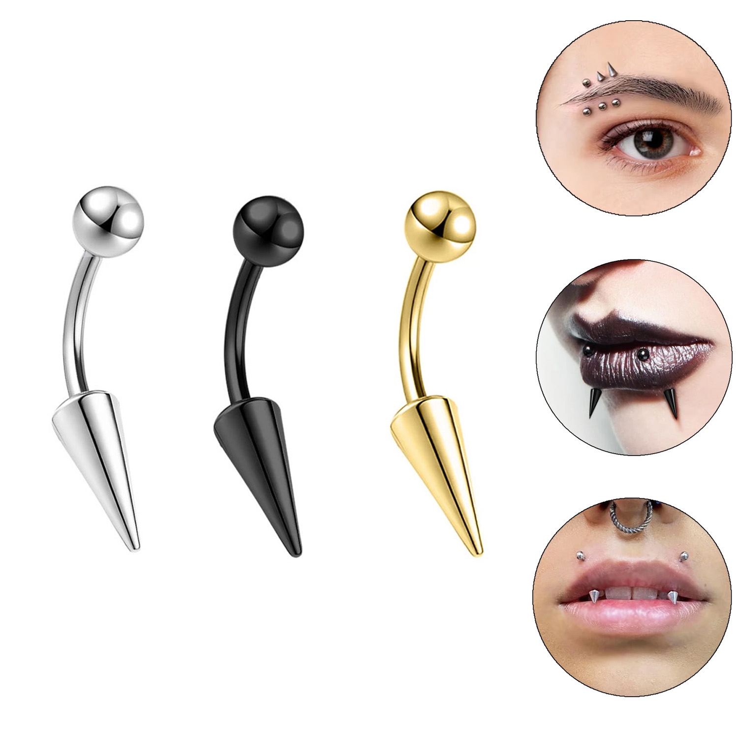 1 adet 16G uzun başak köprü pa - Eyebrow Curved Barbell incelemesi ve fiyatı