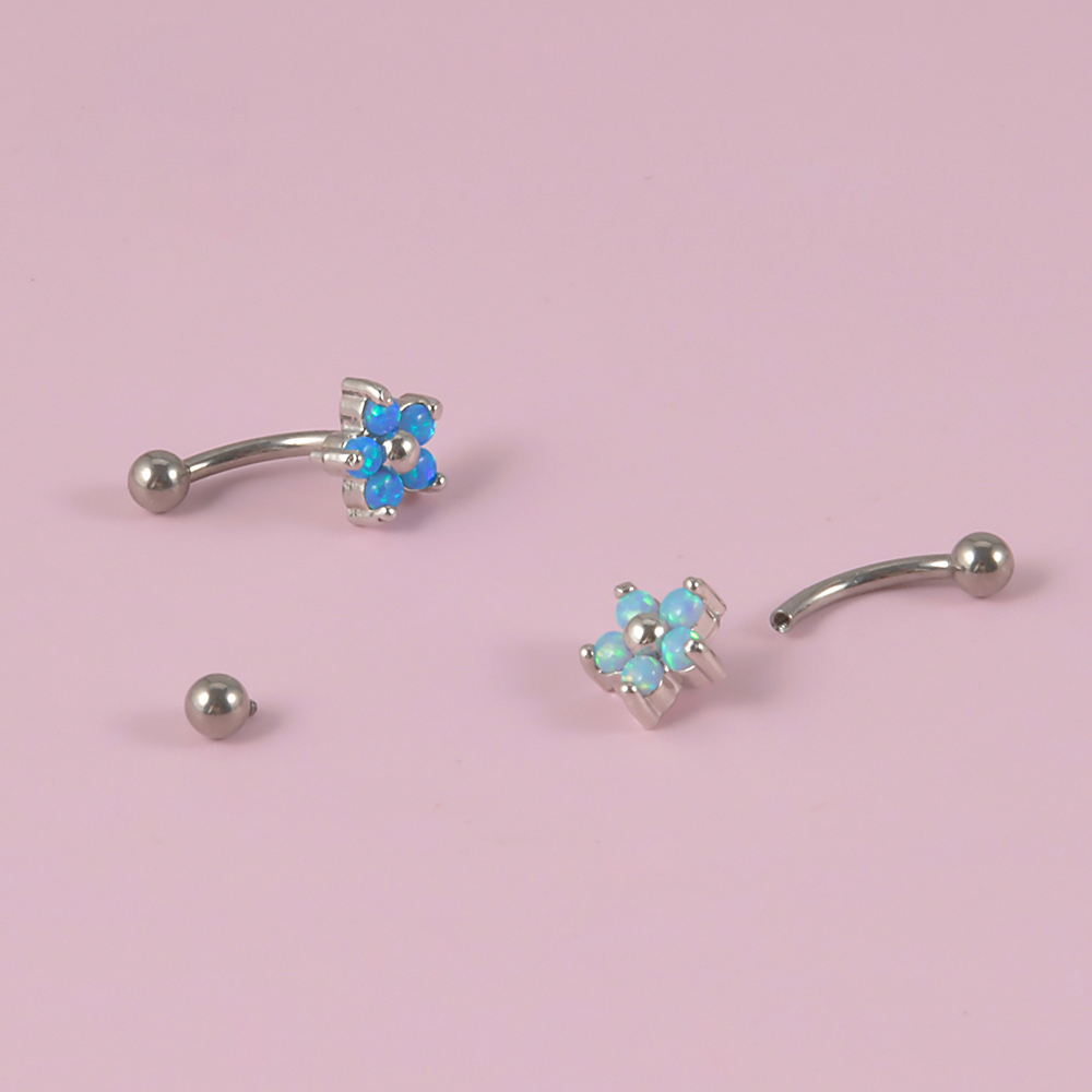 1 adet G23 titanyum 16G krista - Eyebrow Curved Barbell incelemesi ve fiyatı