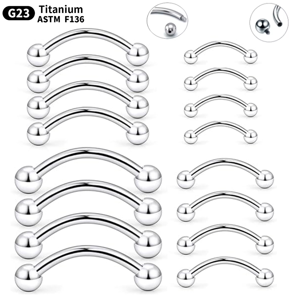 1 adet titanyum piercing kavis - Eyebrow Curved Barbell incelemesi ve fiyatı