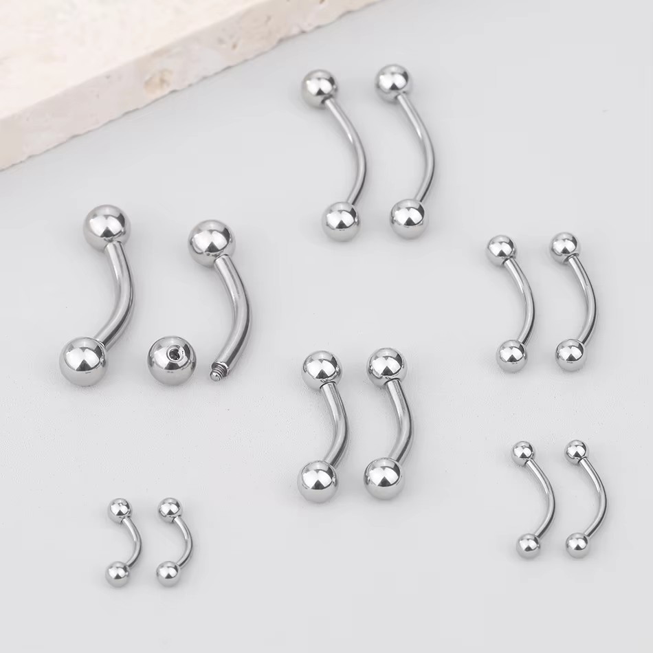 1 adet titanyum piercing kavis - Eyebrow Curved Barbell incelemesi ve fiyatı