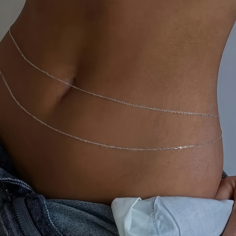 1Çift katmanlı altın metal bel - Body Jewelry Bulk incelemesi ve fiyatı