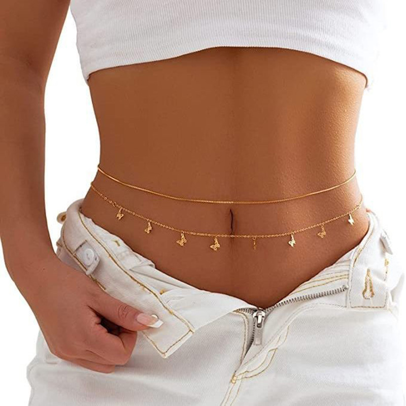 Moda basit çift katmanlı boncu - Body Jewelry Bulk incelemesi ve fiyatı