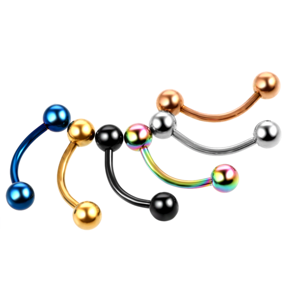 2 adet titanyum anodize renkli - Eyebrow Curved Barbell incelemesi ve fiyatı