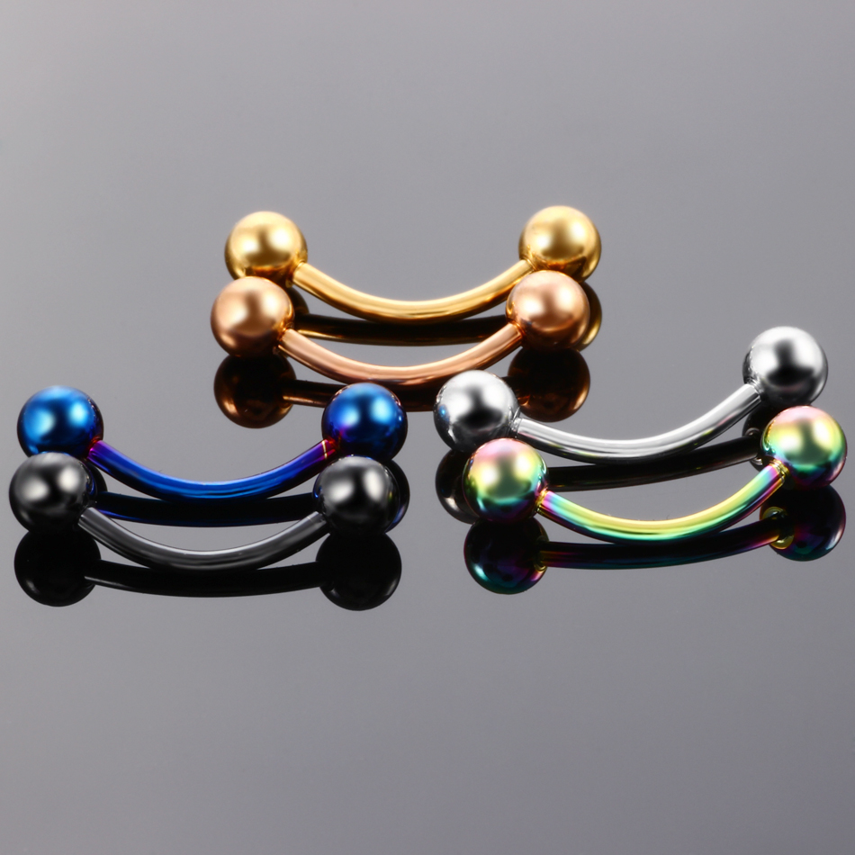 2 adet titanyum anodize renkli - Eyebrow Curved Barbell incelemesi ve fiyatı